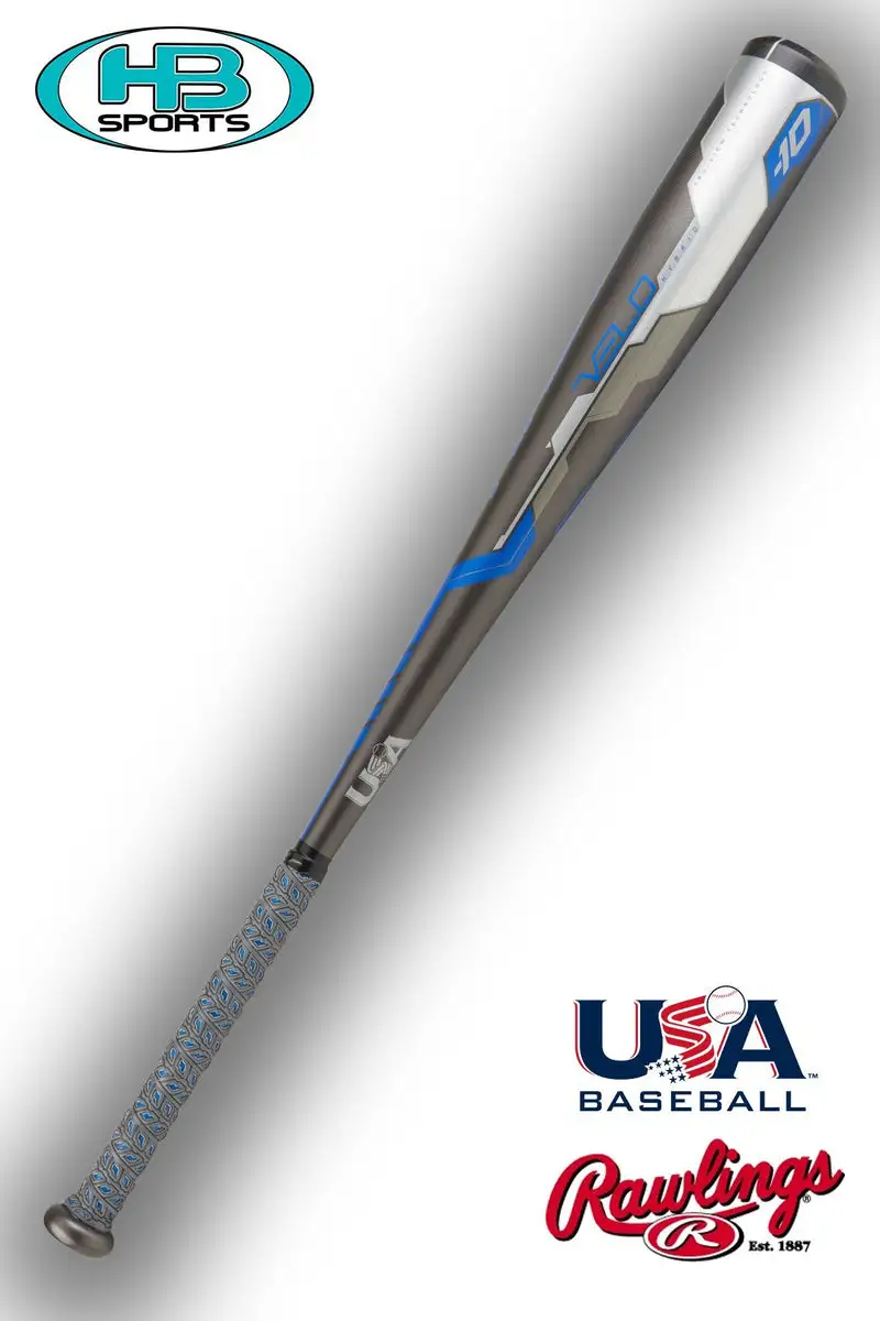 Clearance – Rawlings Velo (-10) Alloy & Composite Youth USA Baseball Bat: US8V10 3 Clearance – Rawlings Velo (-10) Alloy & Composite Youth USA Baseball Bat: US8V10