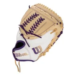 Wilson A2000 SuperSkin AM1 Spin Control Aubree Munro 34" Fastpitch Softball Catcher's Mitt -Baseball Gloves Shop d562 01 23 wilson a2000 superskin am1 spin control aubree munro 34 fastpitch softball catchers mitt wbw10101834 36220 3 l