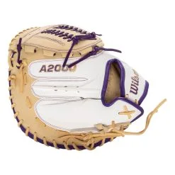 Wilson A2000 SuperSkin AM1 Spin Control Aubree Munro 34" Fastpitch Softball Catcher's Mitt -Baseball Gloves Shop d891 01 23 wilson a2000 superskin am1 spin control aubree munro 34 fastpitch softball catchers mitt wbw10101834 36220 5 l